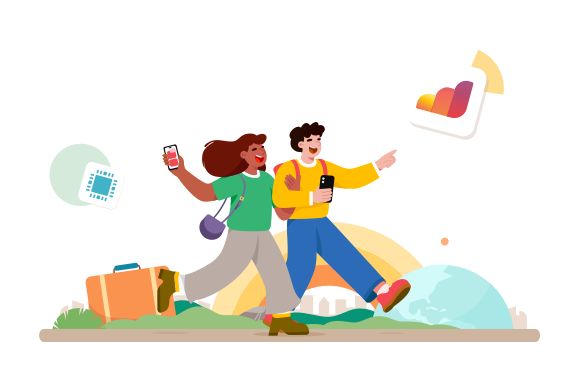 Путешественники с телефоном